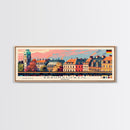 Braunschweig Germany Travel Art, City Art, Framed Canvas Print or Metal Wall Art, Europe Travel Poster, Panoramic Wall Art, Extra Wide Wall Art