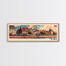Esbjerg Denmark Travel Art, City Art, Framed Canvas Print or Metal Wall Art, Europe Travel Poster, Panoramic Wall Art, Extra Wide Wall Art
