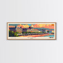 Gijón Spain Travel Print Wall Art, Panoramic City Art, Travel Art, Wall Decor, Vacation Gift, Framed Canvas Print Or Metal Art