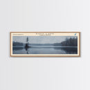 Dauphin Lake Framed Canvas Print, Lake House Decor, Panoramic Wall Art, Travel Poster, Modern Lake Painting, Nature Art