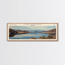 Lake Mohave Arizona Framed Canvas Print, Lake House Decor, Panoramic Wall Art, Travel Poster, Beautiful Landscape Painting, Bedroom Decor