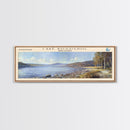 Lake Rossignol Framed Canvas Print, Lake House Decor, Panoramic Wall Art, Travel Poster, Stunning Landscape Painting, Contemporary Art
