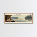 Navajo Lake New Mexico Framed Canvas Print, Lake House Decor, Panoramic Wall Art, Travel Poster, Landscape Painting, Bedroom Decor