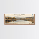 Morphy Lake New Mexico Framed Canvas Print, Lake House Decor, Panoramic Wall Art, Travel Poster, Scenic Landscape Painting, Contemporary Art