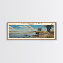 Shoshone Lake Wyoming Panoramic Framed Canvas Print, Lake House Decor, Wall Art, Travel Poster, Tranquil Landscape, Living Room Decor