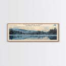 Tathlina Lake Panoramic Wall Art, Framed Canvas Print, Lake House Decor, Travel Poster, Scenic Landscape, Bedroom Decor, Nature Art