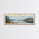 Wallum Lake RhodeIsland Panoramic Wall Art, Framed Canvas Print, Lake House Decor, Travel Poster, Beautiful Lake Scene, Bedroom Art