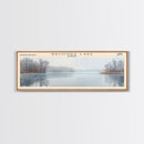 West Reservoir Ohio Panoramic Wall Art, Framed Canvas Print, Lake House Decor, Travel Poster, Scenic Lake Scene, Bedroom Decor
