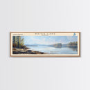 Woods Canyon Lake Arizona Panoramic Wall Art, Framed Canvas Print, Lake House Decor, Travel Poster, Serene Landscape, Home Art