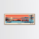 Fish Lake Utah Framed Canvas Print, Panoramic Art, Midcentury Modern, Pop Art, Living Room Wall Art, Travel Poster, Nature Painting, Home Decor