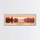 Lake Greenwood South Carolina Framed Canvas Print, Panoramic Wall Art, Midcentury Modern, Pop Art, Bedroom Decor, Travel Poster, Living Room Art