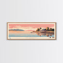 Lake Wappapello, Missouri Panoramic Wall Art Framed Canvas Print, Midcentury Modern, Pop Art, Home Decor, Travel Poster, Bedroom Art