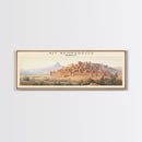 Ait Benhaddou Travel Poster Print, Framed Canvas Wall Art, Metal Wall Art, Morocco art, Gift For Him, Travel Wall Art, Travel Lover Gift