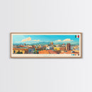 Apodaca, Mexico Panoramic Travel Poster Canvas Print, Apodaca, Mexico Painting, Mexico Art, Apodaca Panoramic Travel Art, Travel Painting