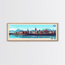 Kilmarnock, Scotland Panoramic Travel Poster Canvas Print, Kilmarnock, Scotland Painting, Scotland Art, Kilmarnock Travel Art, Guest Room Painting