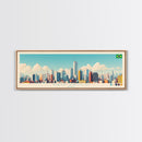 Sao Paulo, Brazil Panoramic Travel Poster Canvas Print, Sao Paulo, Brazil Painting, Brazil Art, Sao Paulo Panoramic Travel Art, Travel Painting