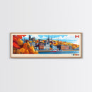 Sherbrooke, Canada Panoramic Travel Poster Canvas Print, Sherbrooke, Canada Painting, Canada Art, Sherbrooke Panoramic Travel Art, Travel Painting