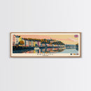 Bristol, England Panoramic Canvas Print, Bristol, England Painting, England Art, Bristol Travel Poster, Travel Art, Housewarming Gift