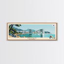Busan, South Korea Panoramic Canvas Print, Busan, South Korea Painting, South Korea Art, Busan Travel Poster, Travel Art, Guest Room Painting
