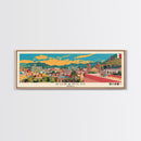 Durango, Mexico Panoramic Canvas Print, Durango, Mexico Painting, Mexico Art, Durango Travel Poster, Travel Art, Guest Room Painting