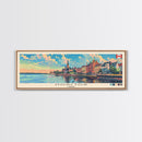 Moncton, Canada Panoramic Canvas Print, Moncton, Canada Painting, Canada Art, Moncton Travel Poster, Travel Art, Guest Room Painting