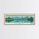 Vancouver, Canada Panoramic Canvas Print, Vancouver, Canada Painting, Canada Art, Vancouver Travel Poster, Travel Art, Housewarming Gift