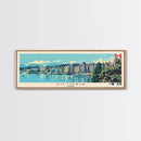 Victoria, Canada Panoramic Canvas Print, Victoria, Canada Painting, Canada Art, Victoria Travel Poster, Travel Art, Guest Room Painting