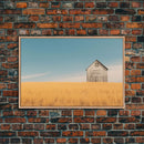 Liminal Spaces, Rustic Farmhouse Wall Decor, Teal Gray Barn Landscape Art Print or Canvas, Country Living Room Wall Decor, Liminal Art