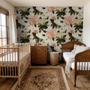 Magnolia Wallpaper, coral