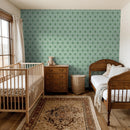 Sun Rays Wallpaper, mint & green