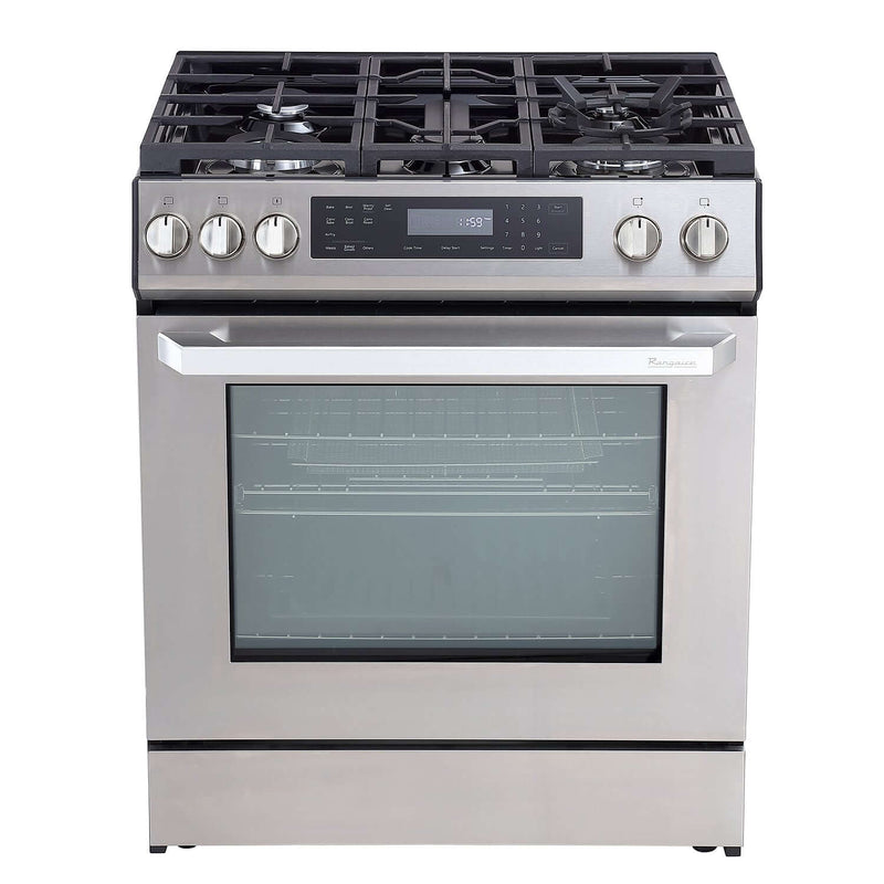 Rangaire 30" Gas Range Self-cleaning Air Fry True Convection Oven Slide-in Stainless Steel RRG303GS