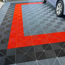 Garage Tile Ramp Edge for Interlocking PP Flooring - High End Polypropylene | 100% Recyclable | DECKO DURANTE (15.8" x 2.4" x 0.7")