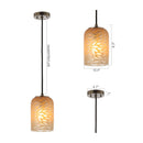 1-Light Farmhouse Saddlebrown Pendant Lighting