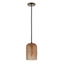 1-Light Farmhouse Saddlebrown Pendant Lighting