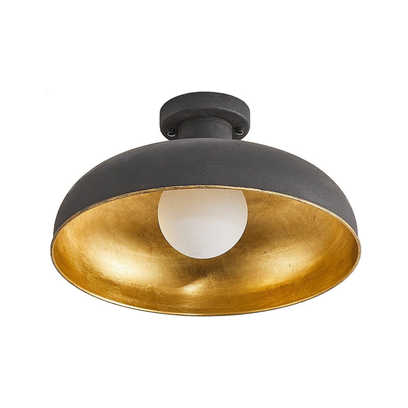 1-Light Industrial Flush Mount Ceiling Light