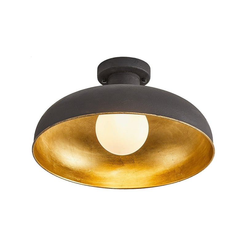 1-Light Industrial Flush Mount Ceiling Light