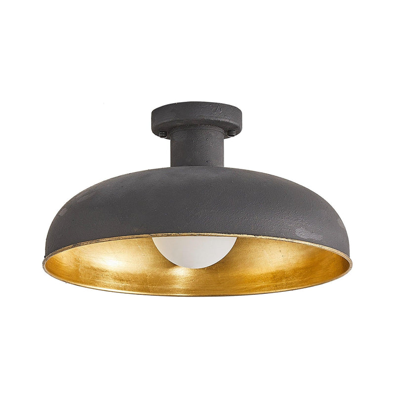 1-Light Industrial Flush Mount Ceiling Light