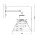 1-Light Modern Silver Wall Scone Light