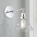 1-Light Modern Silver Wall Scone Light