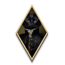Admiral Meow Reporting For Duty, Victorian Cat Portrait Art, Canvas Textured Print, Gothic Dark Academia Wall Art