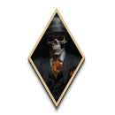 Spooky Skeleton Business Man, Halloween Art, Canvas Textured Print, Halloween Canvas, Skeleton Painting, Victorian Gothic Decor