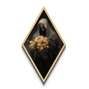 Grim Reaper, Flower Deliveryman, Gothic Halloween Decor, Canvas Textured Print, Scary Horror Art, Goth Decor, Oil Painting, Dark Academia