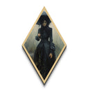 Victorian Witch In The Rain, Halloween Decor, Canvas Textured Print, Halloween Poster Art, Victorian Oil Painting, Goth Decor