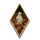 Fall Omens - Spooky Ghost In A Pumpkin Patch, Halloween Decor, Fall Art, Canvas Textured Print, Spooky Halloween Decor