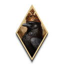 Gothic Victorian Raven Portrait Canvas Art, Diamond Shaped Halloween Wall Art