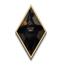 The Witch Cat With A Flower In Her Cap, Canvas Textured Print, Dark Academia Halloween Art, Victorian Cat Oil Painting, Goth Halloween Decor