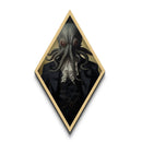 Dapper Demon Cthulhu, Cosmic Horror Victorian Portrait Art, Halloween Decor, Diamond Shaped Canvas Art Print