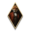 The Victorian Gentleman Business Fox, Framed Canvas or Canvas Print, Halloween Decor, Dark Academia, Funny Halloween Decorations