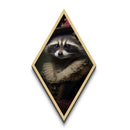 Funny Raccoon Art, Canvas Textured Print Or Poster, Funny Halloween Art, Victorian Raccoon Oil Painting Portrait, Victorian Raccoon