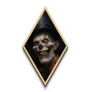 Creepy Clown Dark Academia Portrait, Halloween Decor, Victorian Wall Art, Diamond Shaped Wall Art, Spooky Decor